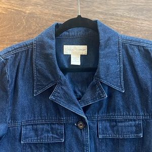 Casual Corner vintage dark denim chore coat